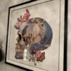 Bohemio Art Decor Skull Collage Pic Black Frame Unique Design 2019 NEW