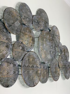 CASA Metal Wall Art Andalusian Moorish 3D Art Deco Wall Hang Art Gold Blue