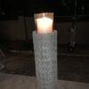 Tall Metal Lantern Candle Holder Silver Moorish Spanish Design with Top Glass - Image 6