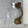 APETISTAS Italian Marble Trays in White Gold Palm Trees Handles - Image 6