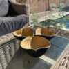 ELEMENTOS Flower Receptacle Gold & Black Centrepiece - Image 5