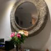 REGINA LARGE GOLD METAL ROUND MIRROR