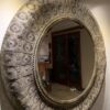 REGINA LARGE GOLD METAL ROUND MIRROR - Image 6