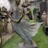 BAILANDO Couple Dancers Statue in Bronze Blue Colour