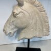 Cheval Horse Head in Marble Finish on Metal Stand - Image 2
