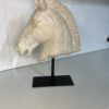 Cheval Horse Head in Marble Finish on Metal Stand - Image 4
