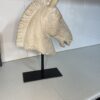 Cheval Horse Head in Marble Finish on Metal Stand - Image 7