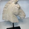 Cheval Horse Head in Marble Finish on Metal Stand - Image 9